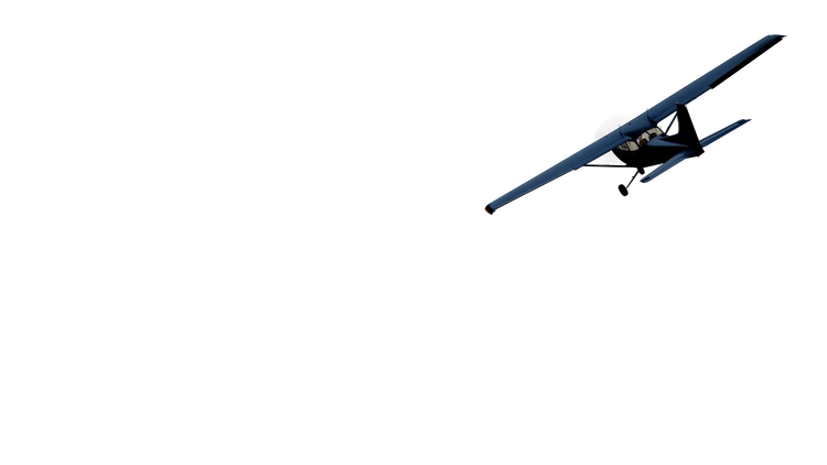 Cessna aircraft in flight at night